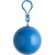 Poncho in plastic bal met karabijnhaak lichtblauw