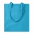 Katoenen tas met lange hengels (140 gr/m2) turquoise