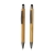Bamboe moderne pennenset in doosje bruin