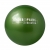 Kleine plastic bal 16 cm - druk op 1 positie groen